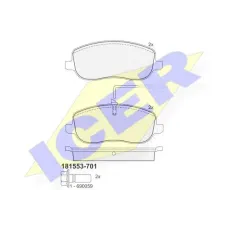 Колодки гальмівні (передні) Citroen C8 02-/Jumpy/Fiat Scudo/Peugeot Expert 95-06/807 02- (+датчики)