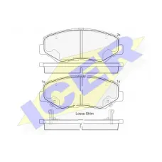 Колодки гальмівні (передні) Honda Accord VII 03-08/CR-V II 01-07/CR-V IV 13-/Civic IX/X 14-