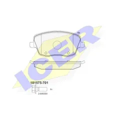 Колодки гальмівні (передні) Seat Cordoba/Ibiza IV/VW Polo/Skoda Fabia 99-15/Roomster 06-15