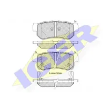 Колодки гальмівні (задні) Hyundai Tucson 04-/Santa Fe/Getz/Sonata 98-12/Kia Sportage/Carens 04-