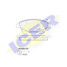 Колодки гальмівні (передні) Renault Megane II 03-/Scenic II 05-08/Grand Scenic II/III 04-