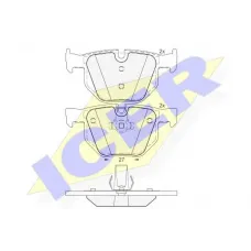 Колодки гальмівні (задні) BMW 5 (E60/E61) 02-10/6 (E63/E64) 04-10