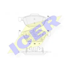 Колодки гальмівні (передні) Honda Accord VII 03-08