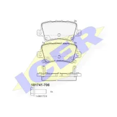Колодки гальмівні (задні) Honda Civic VIII 05-