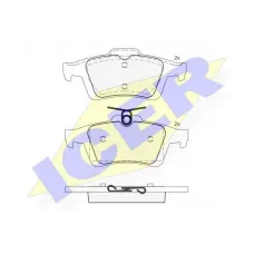Колодки гальмівні (задні) Ford Connect 13-/Kuga/C-Max 08-/Focus/Mazda 3/5/Volvo C30/S40/V50 03-/V40