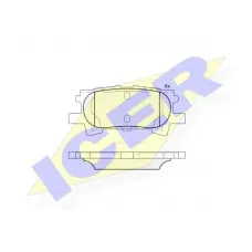 Колодки гальмівні (задні) Toyota Highlander/Kluger 00-10/Lexus RX II 03-08