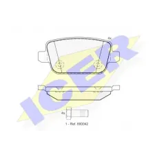 Колодки гальмівні (задні) Ford Focus/Galaxy/Mondeo/S-Max/Kuga 05-15/Volvo S80/V70/XC70 06-16