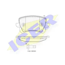 Колодки гальмівні (задні) Audi A6 05-18/Q3/Skoda Octavia 12-/VW Passat B6-B8/Tiguan 05-/Sharan 10-