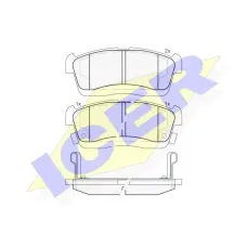 Колодки гальмівні (передні) Subaru Justy IV 07-/Toyota Passo II 10-/Pixis Mega 15-