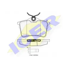 Колодки гальмівні (задні) Citroen C4/Berlingo 04-/Peugeot 308 00-14/Partner 08-