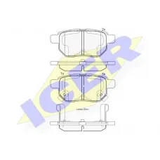 Колодки гальмівні (задні) Toyota Corolla/Auris 06-14/IQ/Urban Cruiser 09-15/Prius 12-/Yaris 05-