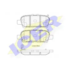 Колодки гальмівні (задні) Nissan Rogue 07-13/Juke/Murano 08-/X-Trail 13-/Suzuki Grand Vitara 05-