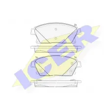Колодки гальмівні (передні) Nissan Rogue 10-13/Chevrolet Cruze/Opel Astra 09-/Zafira C/Mokka 11-