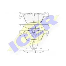 Колодки гальмівні (задні) BMW 1 (F20-21)/2 (F22-23/F27/F45)/3 (F30-31/F34/F80)/4 (F32-33/F36) 11-