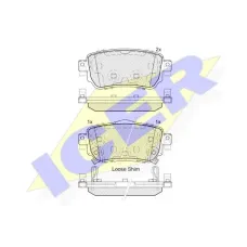 Колодки гальмівні (задні) Nissan Leaf 17-/Qashqai/X-trail 13-/Renault Kadjar 15-/Koleos 16-