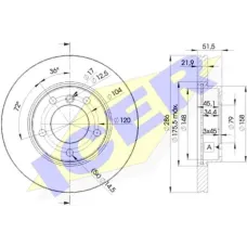 Диск гальмівний (передній) BMW 3 (E36/E46) 90-07/Z3 (E46)/Z4 (E85) 96-09 (286x22) (з покр.) (вент.)