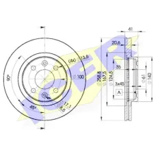 Диск гальмівний (передній) Renault Kangoo 97-/Clio 91-/Megane 95-03/Logan 04-(259x20.6)(з покр)(вент)