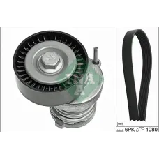 Комплект ременя генератора Audi A2/Seat Ibiza/Skoda Fabia/VW Golf/Polo 1.4/1.6/1.6FSI 97- (6PK 1078)