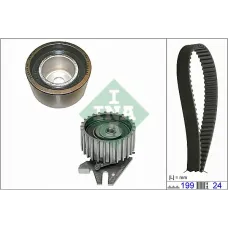 Комплект ГРМ Alfa Romeo 159/166/Brera/Spider 2.4D 05- (199x24)