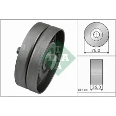 Ролик генератора Skoda Octavia/VW Golf IV 1.4-1.6 96-10 (паразитний) (76х26)
