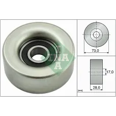 Ролик генератора Mazda 2/3 1,3-1,6 i 03-09 (паразитный) (73x28)