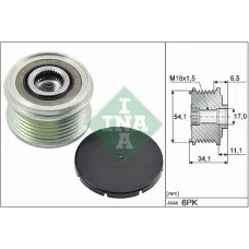 Шків генератора Citroen Jumpy/Peugeot Boxer/Partner 1.6/2.0HDI, 6PK, (F-232369/.02/.03)