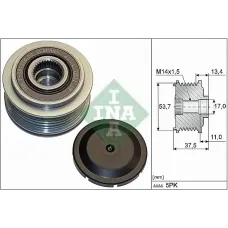 Шків генератора Fiat Panda/Punto/Tipo/Opel Corsa 14-