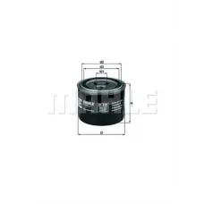 Фільтр масляний Kia/Mitsubishi/Subaru 03- (h=65.6mm)