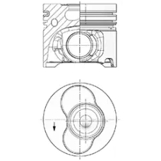 Поршень VW T5 2.5TDI (81.01mm/STD) (3-4-5 циліндр) (косий шатун)