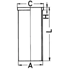 Гільза поршнева MB 124 (W124) 85- M102 (d=89/92mm)
