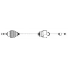 Піввісь (передня) (L) Renault Clio/Kangoo 98-02 (21z/623mm) (-ABS) МКПП