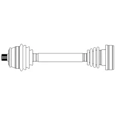 Піввісь (передня) (R) Audi A4 1.8/T 95-01/VW Passat B5 1.8/2.0 96-05 (33z/28z/635mm) (+ABS45z) МКПП