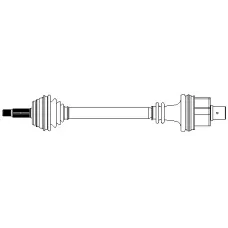 Піввісь (передня) (R) Renault Clio/Kangoo 98-02 (21z/718mm) (-ABS)