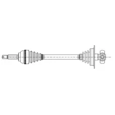 Піввісь (передня) (L) Renault Clio/Kangoo 02-/Nissan Kubistar МКПП 03- (21z/630mm) (+ABS44z)