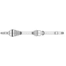 Піввісь (передня) (R) VW T5/Multivan V 1.9TDI/2.0 03-15 (38z/26z/853mm) (МКПП для AXA,AXB,AXC)