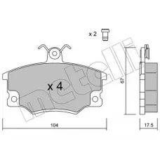 Колодки гальмівні (передні) Fiat Punto/Tipo/Uno 85-99