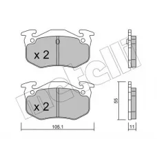 Колодки гальмівні (задні) Citroen Saxo/Xsara/Peugeot 105/205/206/306/309 84-