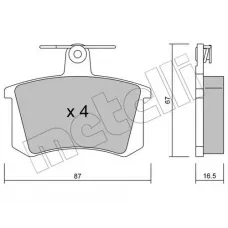 Колодки гальмівні (задні) Audi 80/90 82-96/A4 95-01/A6 94-97/A8 94-02/Fiat Croma 85-96