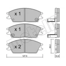 Колодки гальмівні (передні) Hyundai Accent I/II 94-05/Getz 02-10/Elantra 90-00/Pony 85-95