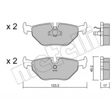 Колодки гальмівні (задні) BMW 3 (E30/E36/E46) 90-98/ 5 (E34) -97 (Teves)