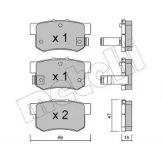 Колодки гальмівні (задні) Suzuki SX4/Swift 06-/Honda Accord 91-93/Civic 95-/Fiat Sedici 06-14