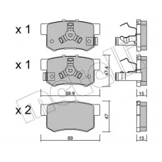 Колодки гальмівні (задні) Honda Accord VIII 08-/CR-V II 01-07/CR-V IV 12-/FR-V 04-