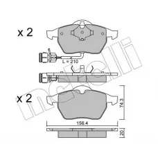 Колодки гальмівні (передні) Audi 100 90-94/Audi A6 94-97 (+датчики)