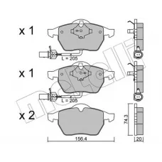Колодки гальмівні (передні) Audi A6 97-05 (з датчиком)