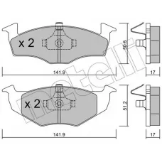 Колодки гальмівні (передні) Seat Cordoba/Ibiza 02-09/Skoda Fabia 99-08/VW Polo 94-12/Lupo 98-05/Fox