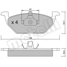Колодки гальмівні (передні) Audi A3/Seat Toledo 96-04/Skoda Octavia 96-07/VW Golf 97-05/Polo 02-