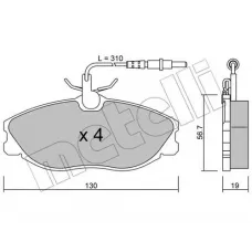 Колодки гальмівні (передні) Citroen Xsara 98-05/Peugeot 306 96-01/406 95-04/607 00-11 (+датчики)