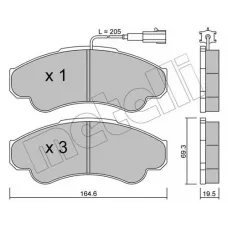 Колодки гальмівні (передні) Citroen Jumper/Fiat Ducato/Peugeot Boxer 99- R16 (+датчик)