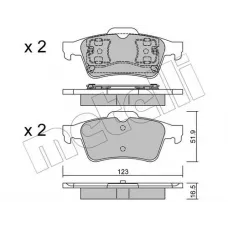Колодки гальмівні (задні) Renault Laguna II 01-07/Megane II 04-09/Espace IV/Nissan Primera 02-