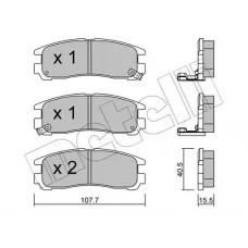 Колодки гальмівні (задні) Mitsubishi Lancer V-VII 94-13/Galant VII 92-96/Space Wagon 98-04